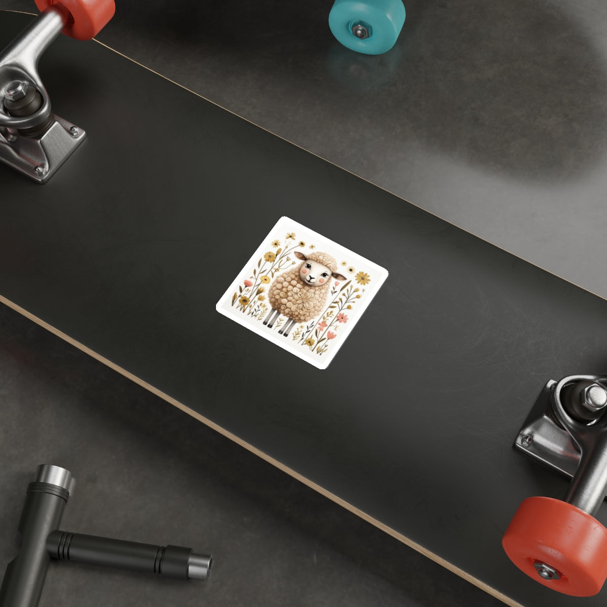 Folk Art Sheep Stickers