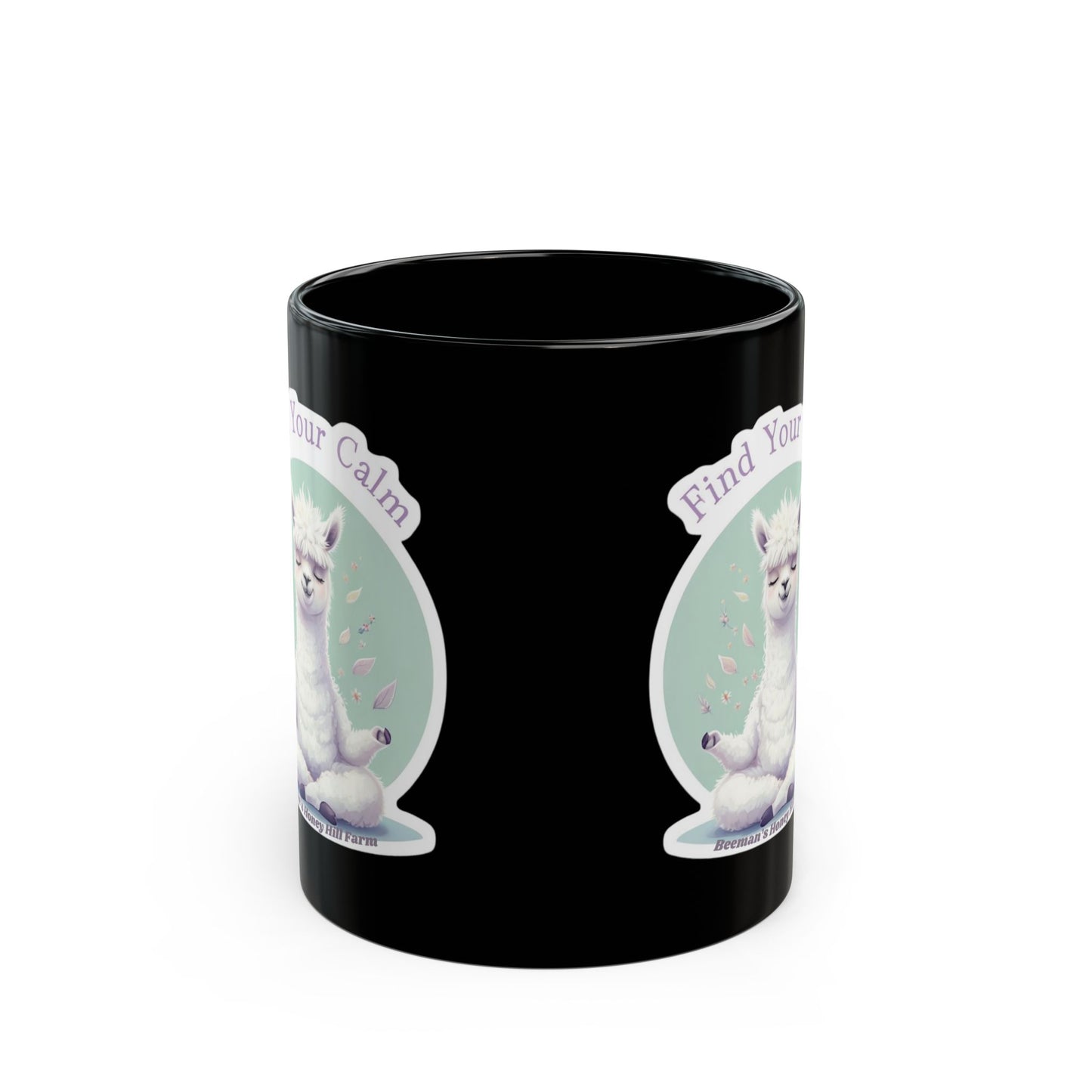 Find Your Calm Aplaca Mug - 15oz Black Coffee Cup for Relaxation