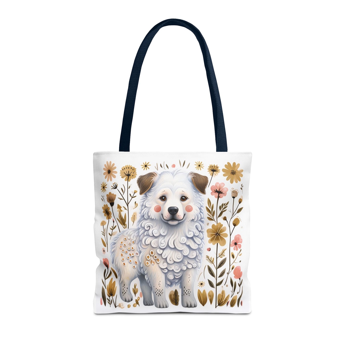 Folk Art Great Pyrenees Tote Bag for Animal Lovers | Fun & Stylish Shopping Bag