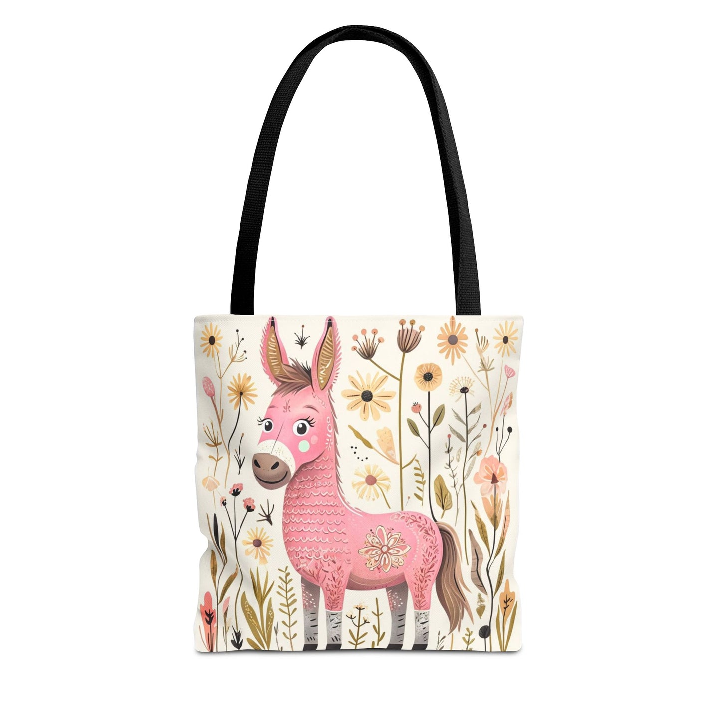 Folk Art Donkey Tote Bag for Animal Lovers | Fun & Stylish Shopping Bag