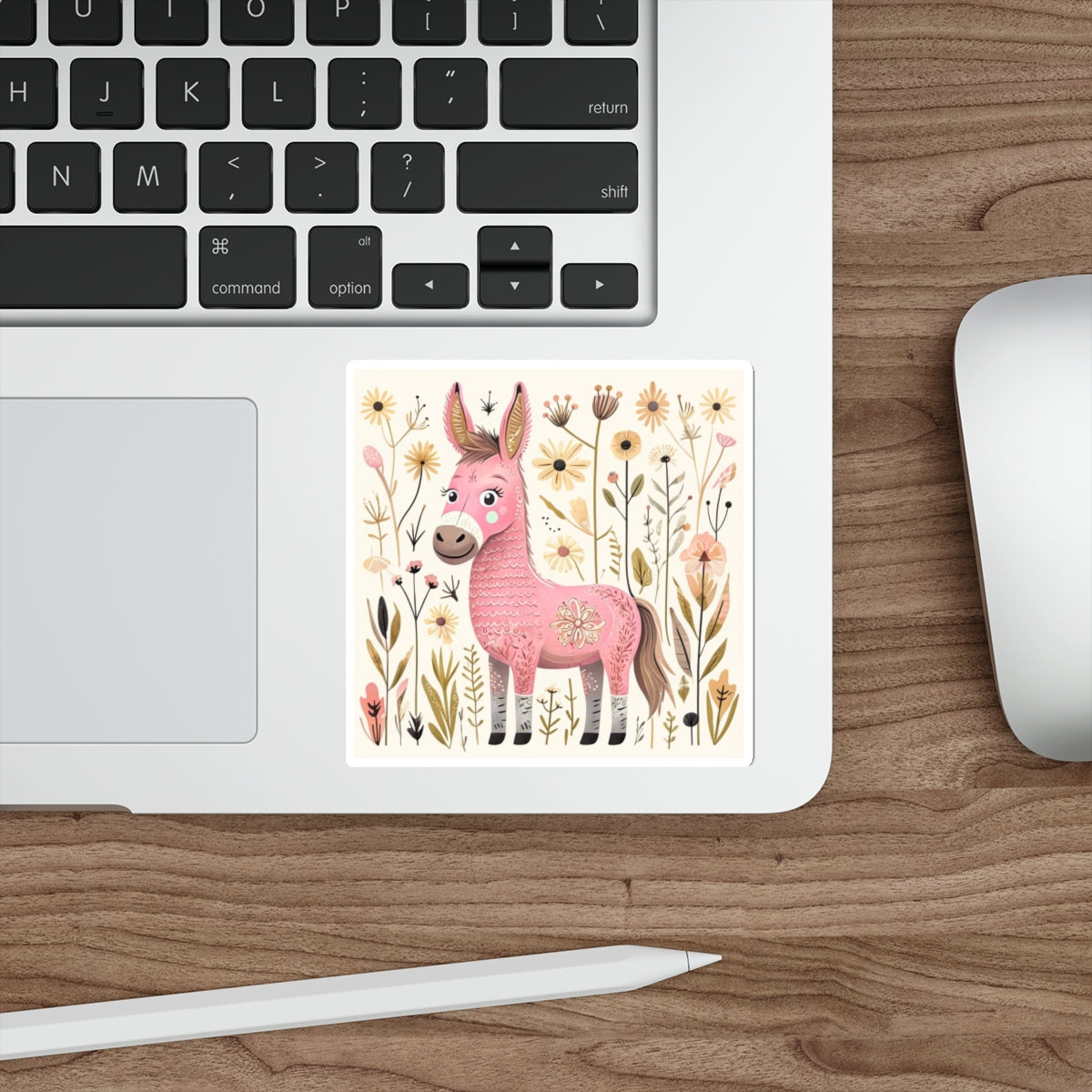 Folk Art Donkey Stickers