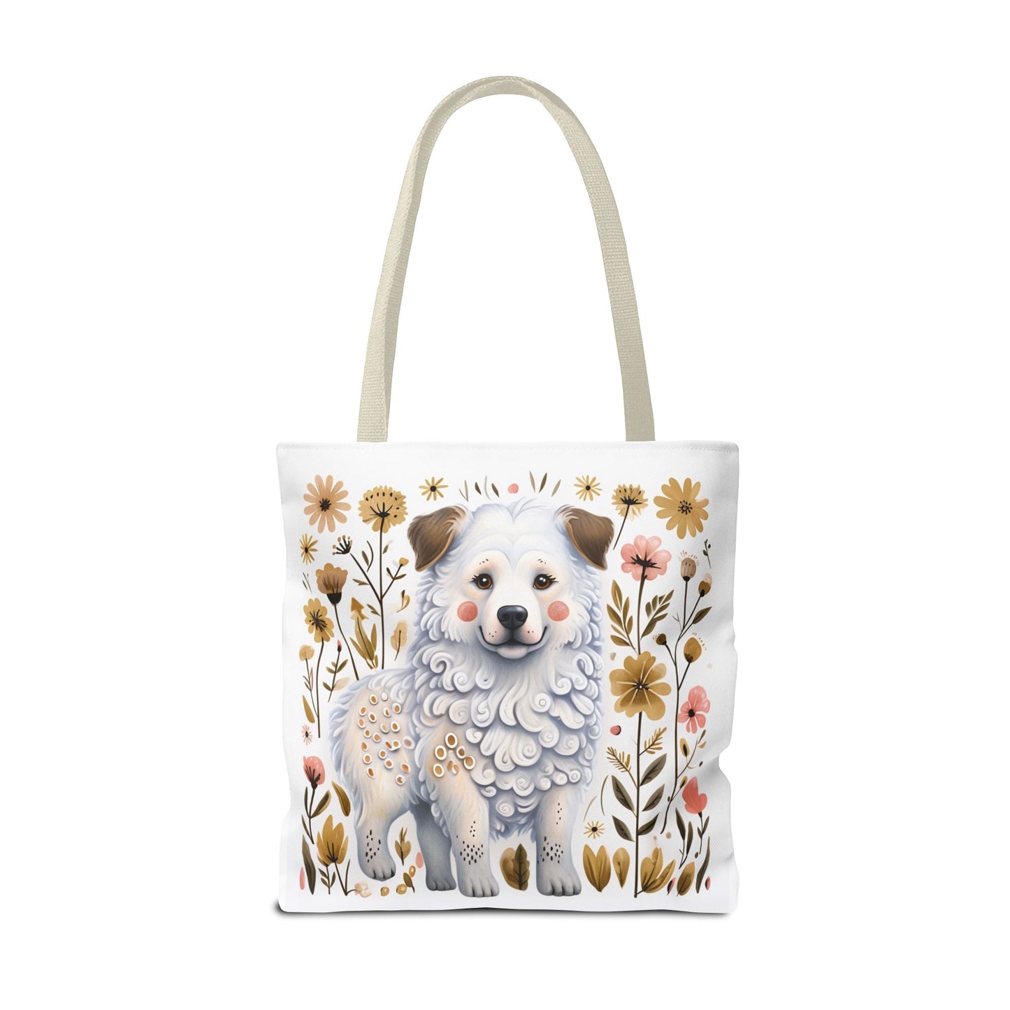 Folk Art Great Pyrenees Tote Bag for Animal Lovers | Fun & Stylish Shopping Bag