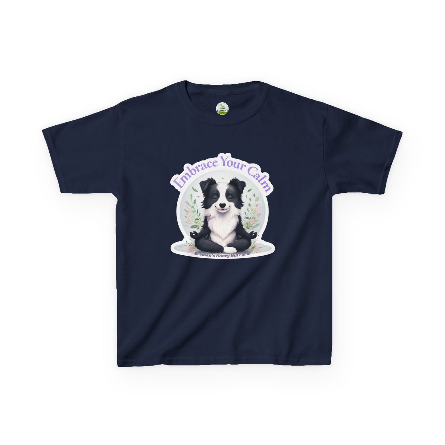 Border Collie Embrace Your Calm Kids Tee