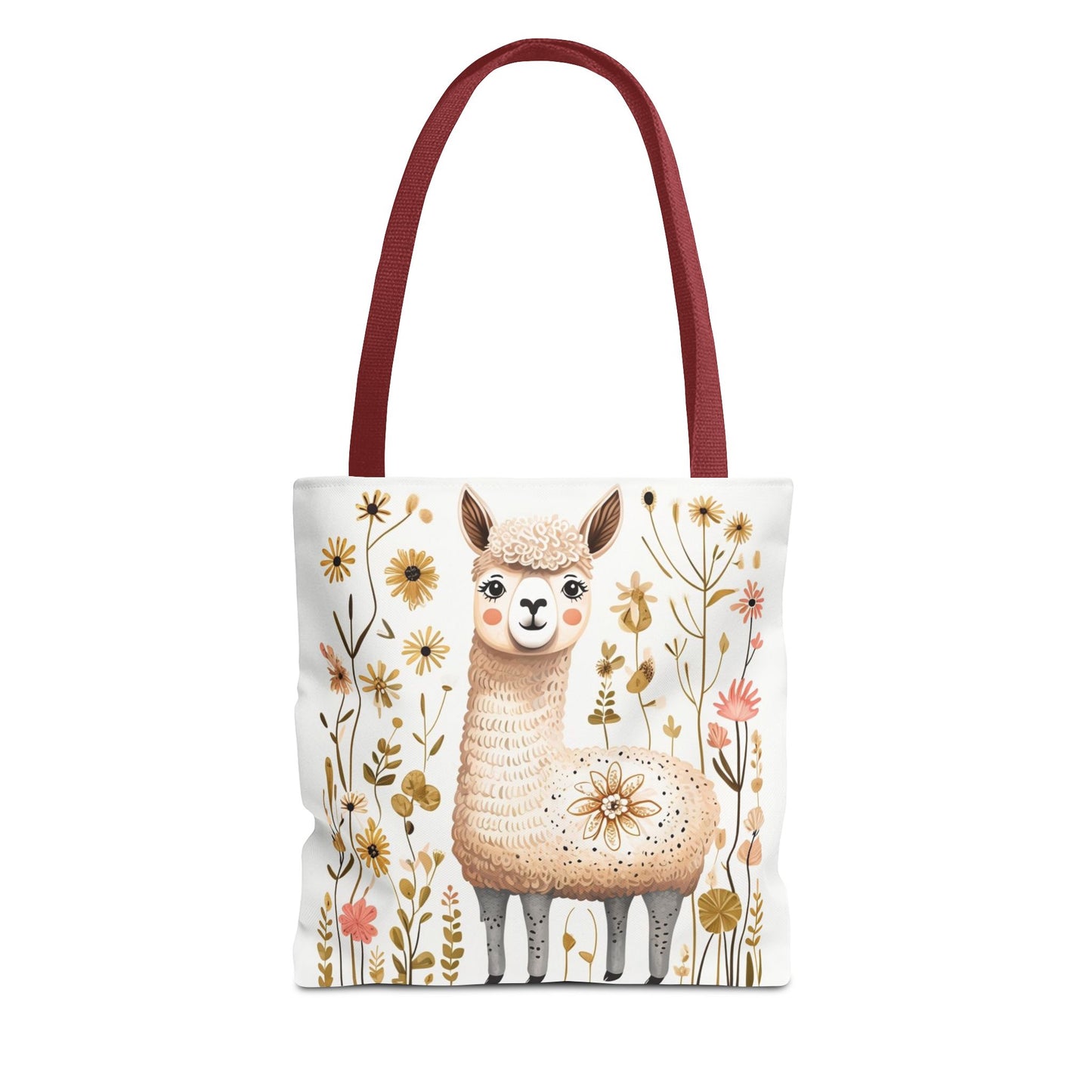 Folk Art Alpaca Tote Bag for Animal Lovers | Fun & Stylish Shopping Bag