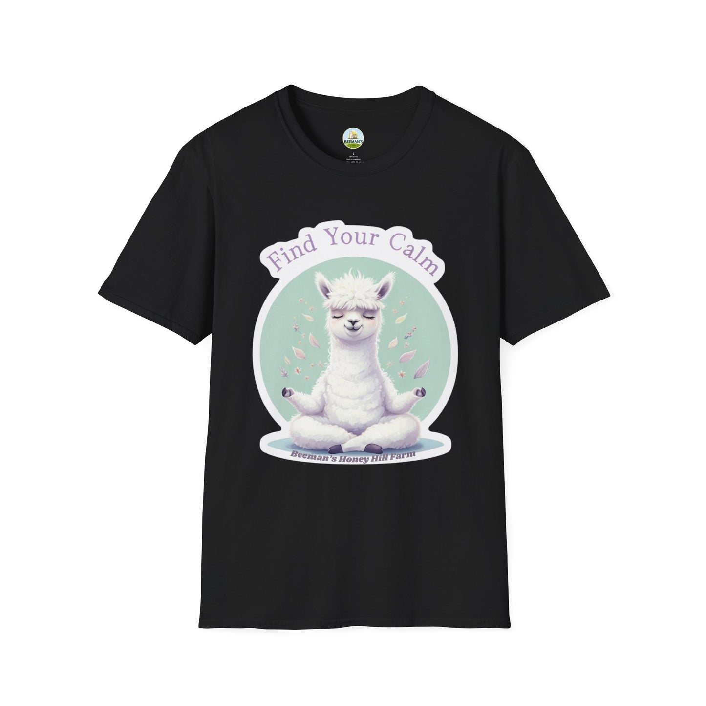 Alpaca Find Your Calm T-Shirt - Beeman's Honey Hill Farm