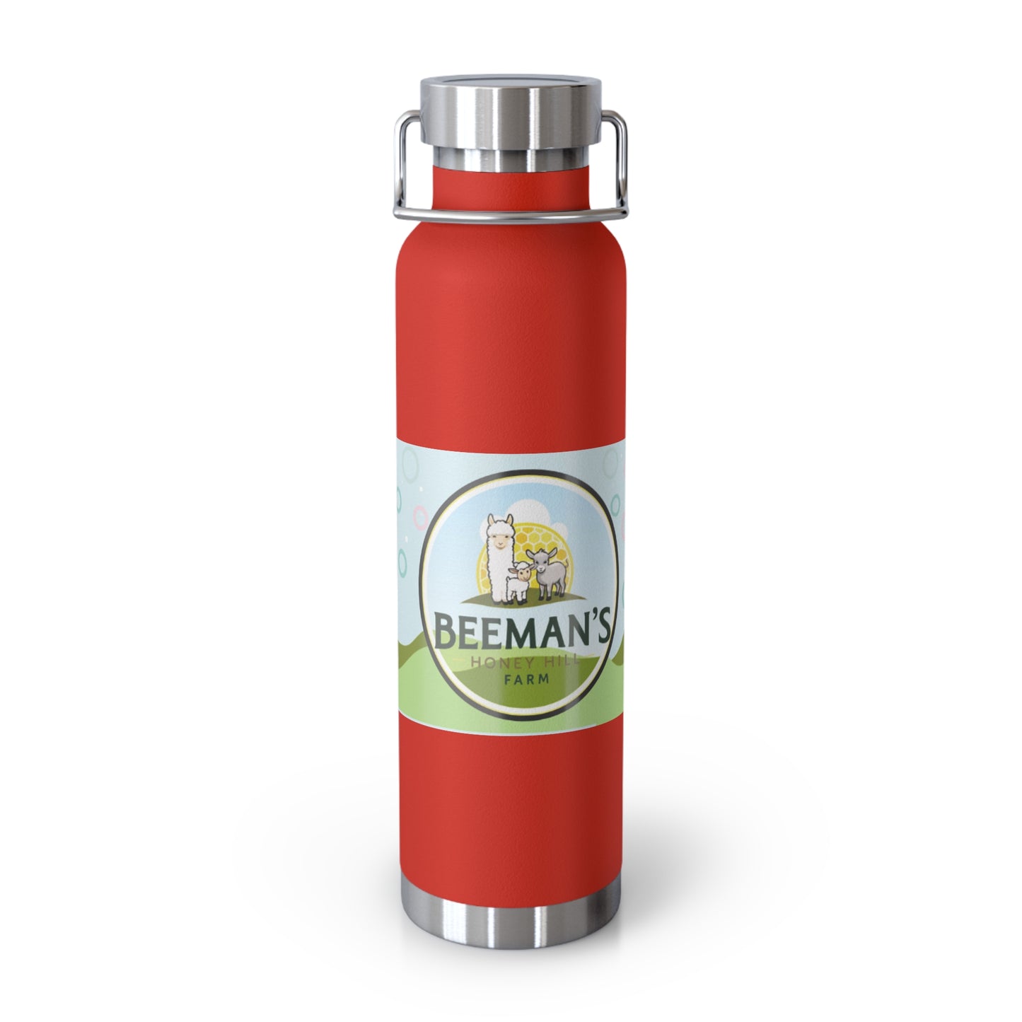 Insulated Stainless Steel Water Bottle - Beeman's Farm Logo - Eco-Friendly Travel Mug
