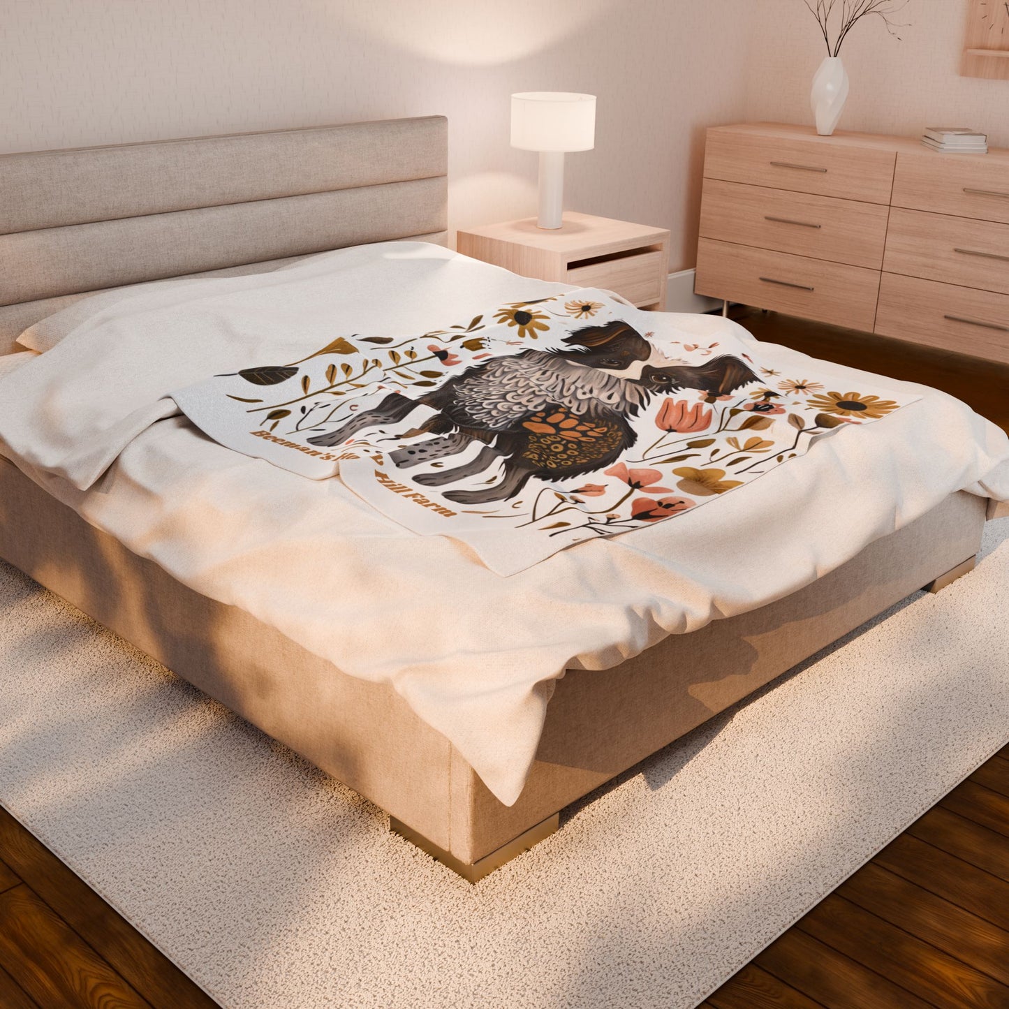 Cozy Farmhouse Border Collie Plush Blanket - Perfect for Home Decor & Gifting