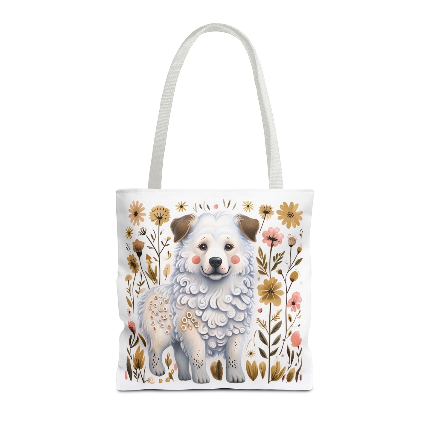 Folk Art Great Pyrenees Tote Bag for Animal Lovers | Fun & Stylish Shopping Bag
