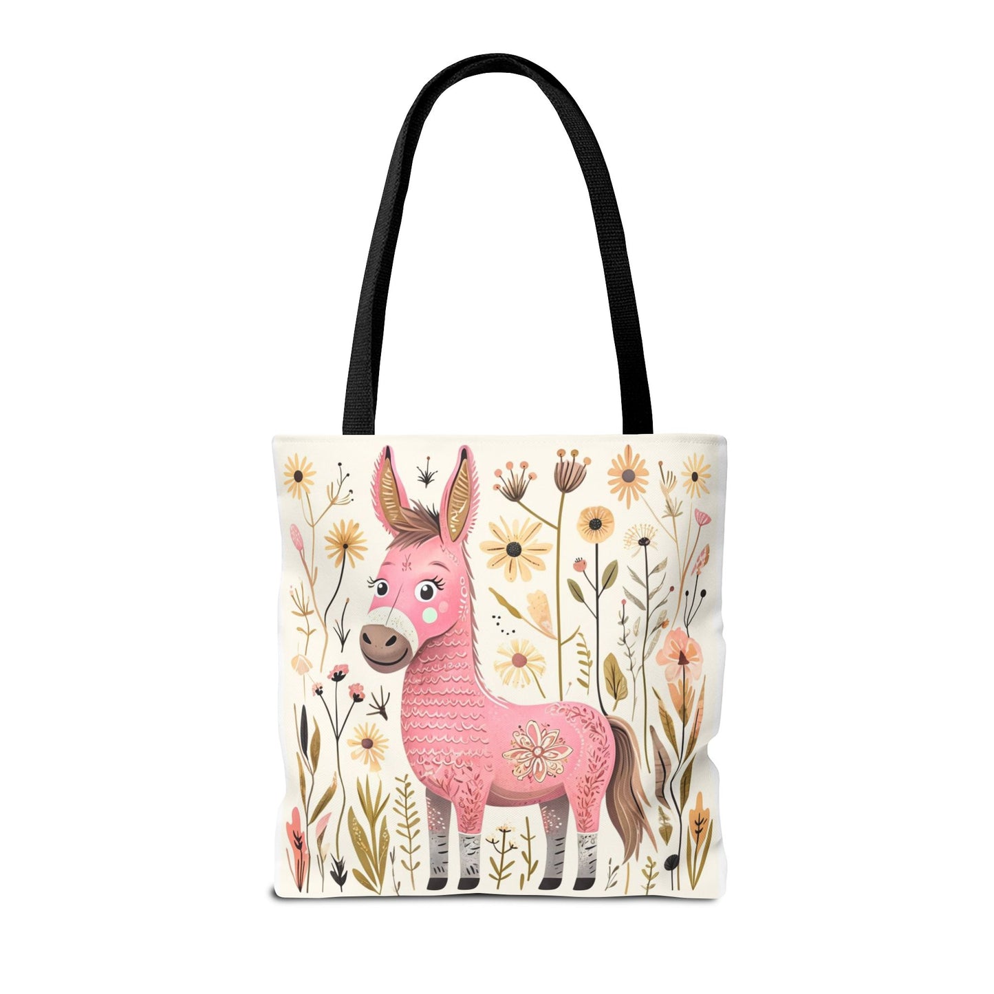 Folk Art Donkey Tote Bag for Animal Lovers | Fun & Stylish Shopping Bag