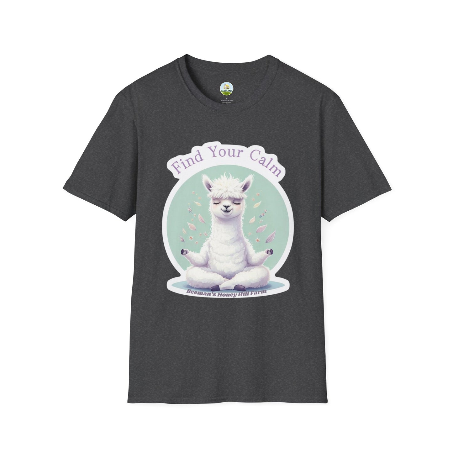 Alpaca Find Your Calm T-Shirt - Beeman's Honey Hill Farm