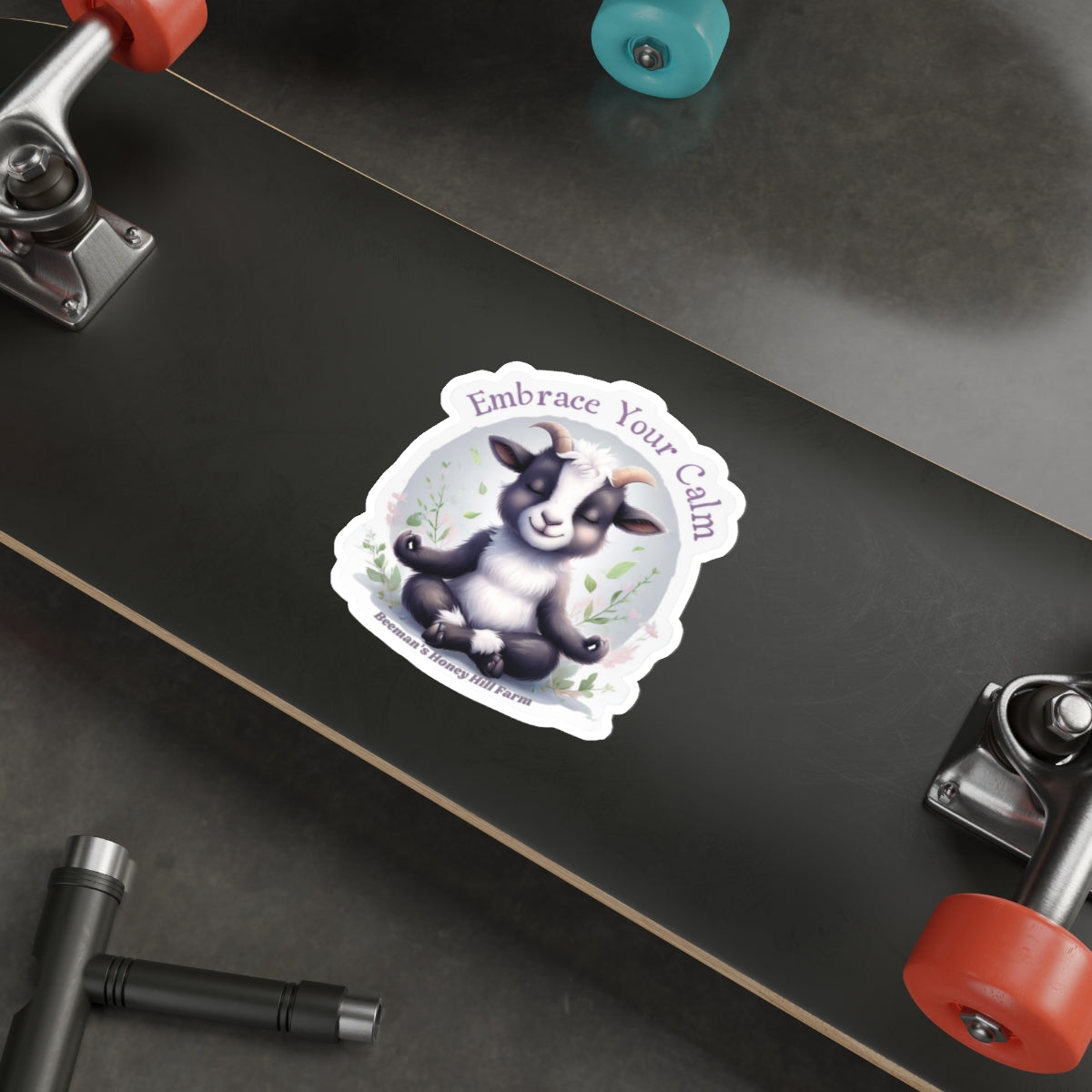 Goat Embrace Your Calm Die-Cut Stickers | Beeman's Honey Hill Farm