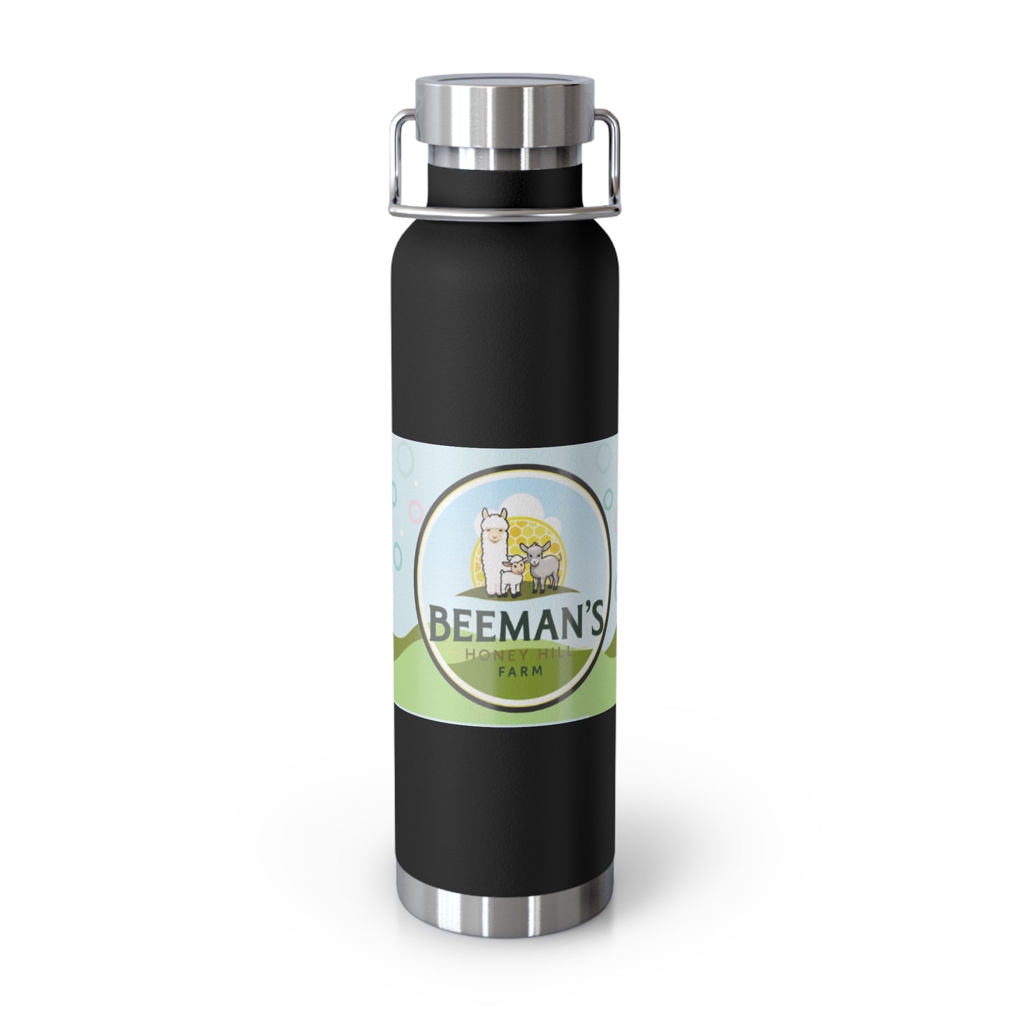 Insulated Stainless Steel Water Bottle - Beeman's Farm Logo - Eco-Friendly Travel Mug