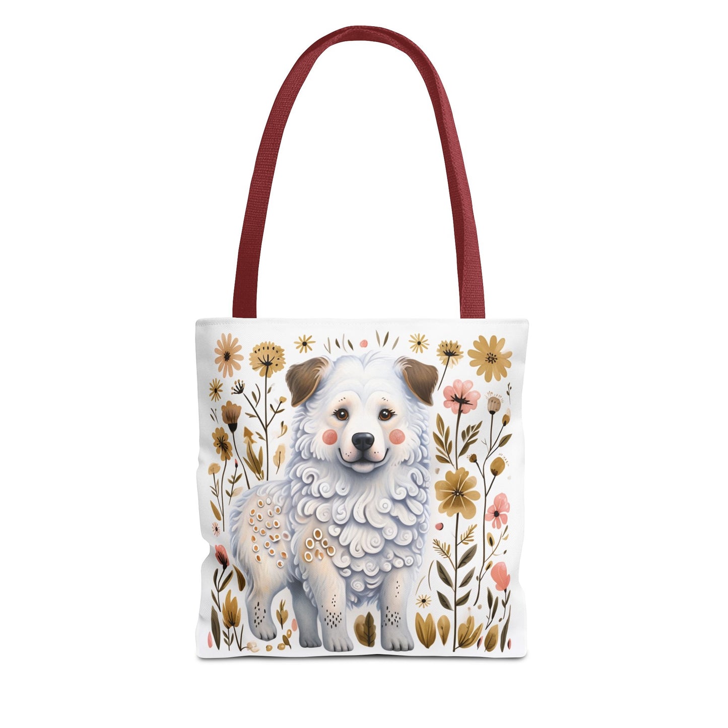 Folk Art Great Pyrenees Tote Bag for Animal Lovers | Fun & Stylish Shopping Bag