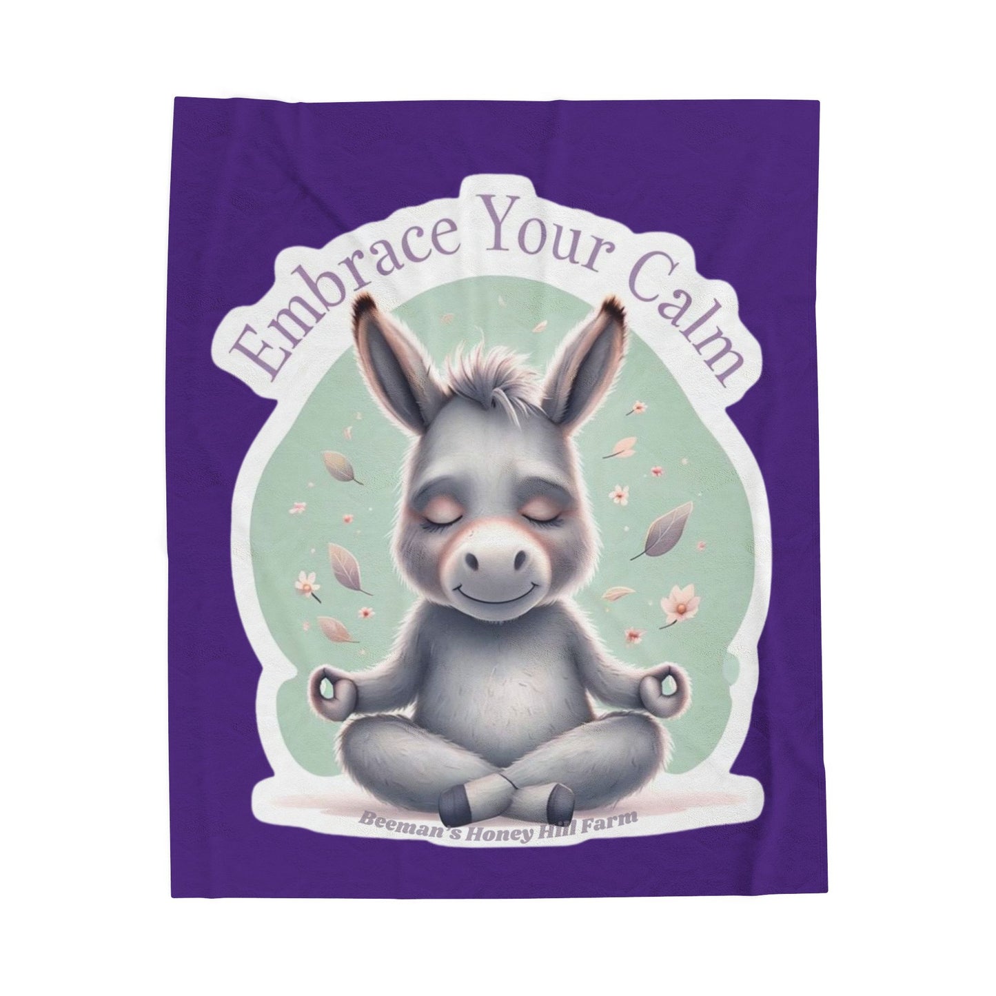 Embrace Your Calm Donkey - Cozy Farmhouse Plush Blanket - Perfect for Home Decor & Gifting
