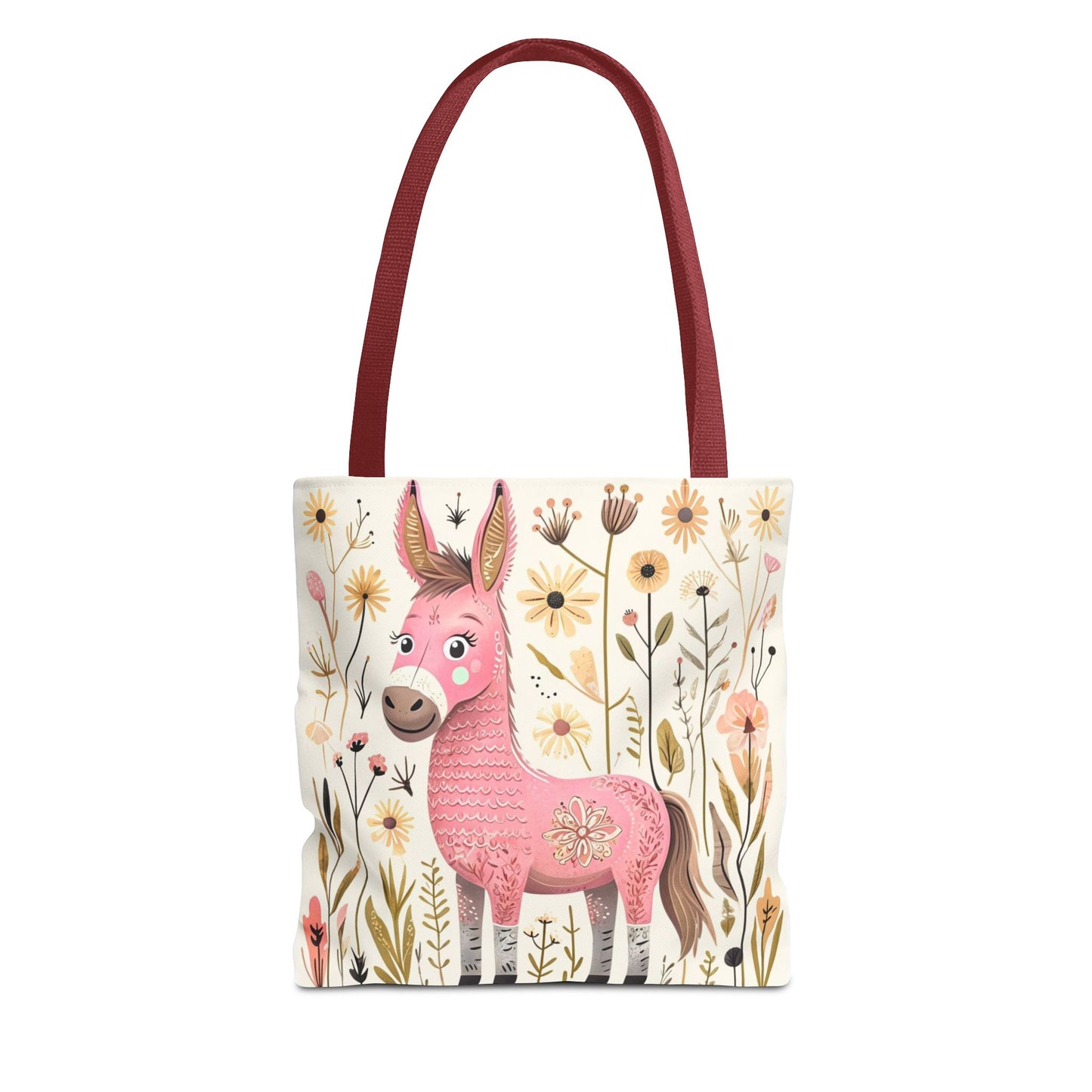 Folk Art Donkey Tote Bag for Animal Lovers | Fun & Stylish Shopping Bag