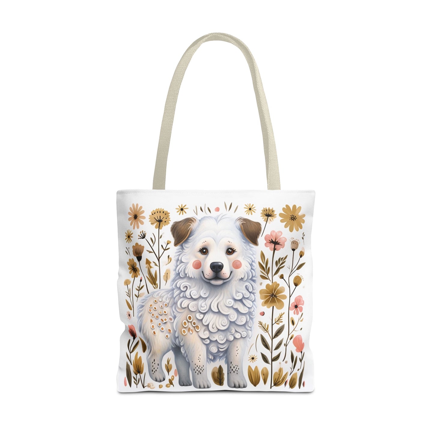 Folk Art Great Pyrenees Tote Bag for Animal Lovers | Fun & Stylish Shopping Bag