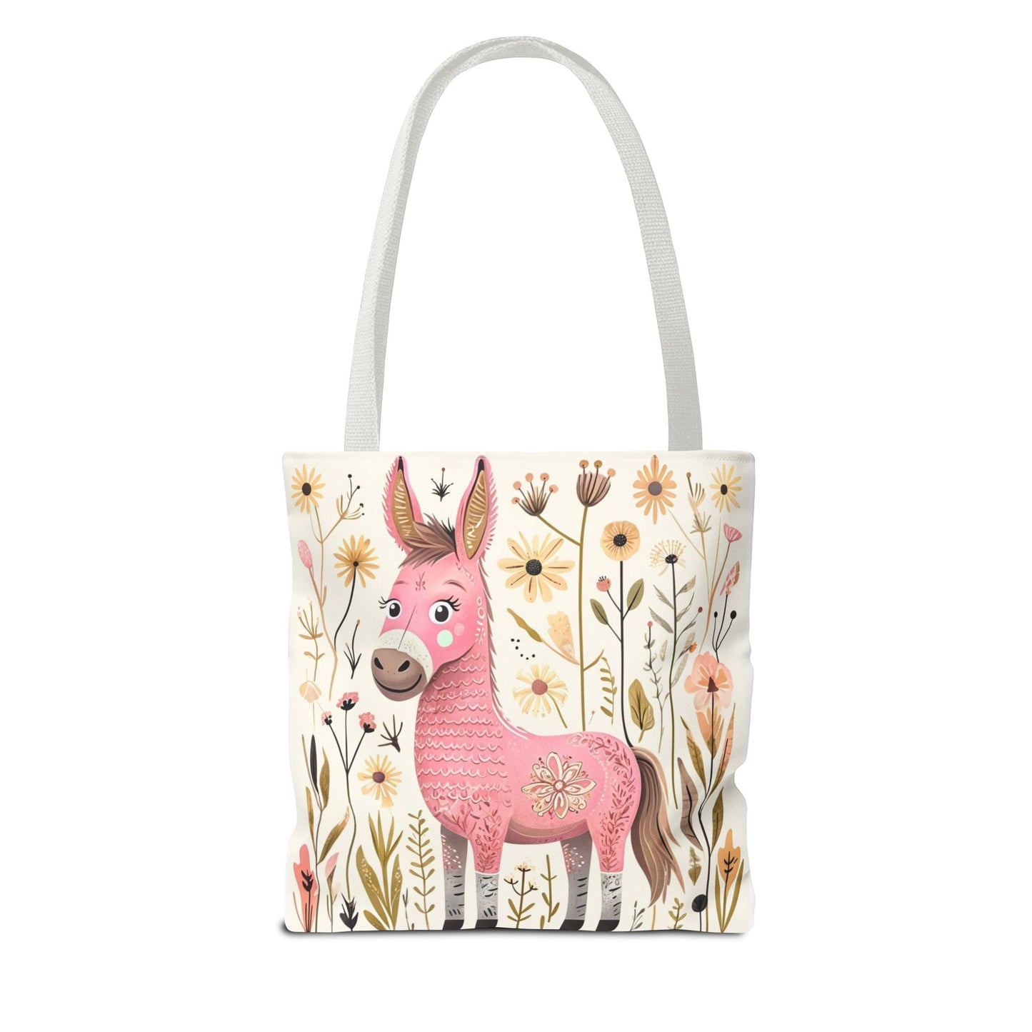 Folk Art Donkey Tote Bag for Animal Lovers | Fun & Stylish Shopping Bag