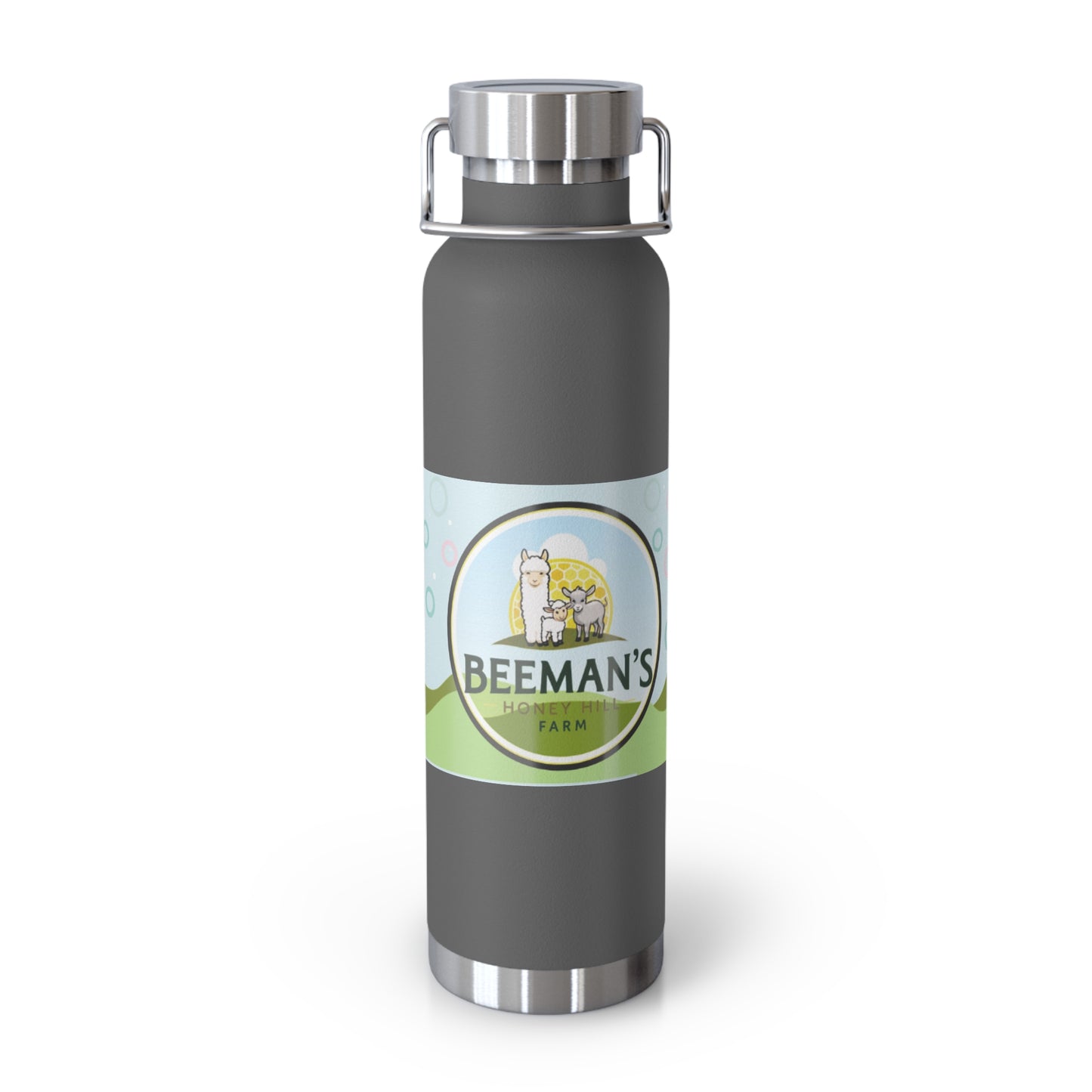Insulated Stainless Steel Water Bottle - Beeman's Farm Logo - Eco-Friendly Travel Mug