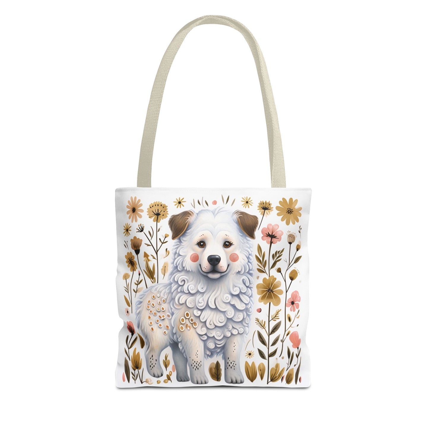 Folk Art Great Pyrenees Tote Bag for Animal Lovers | Fun & Stylish Shopping Bag