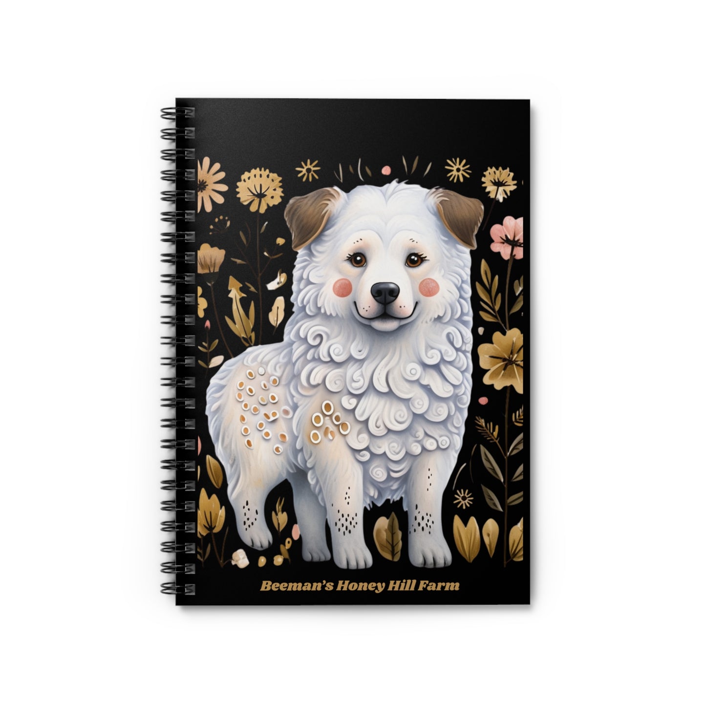Folk Art Great Pyrenees -Themed Spiral Notebook - Perfect for Students and Animal Lovers!