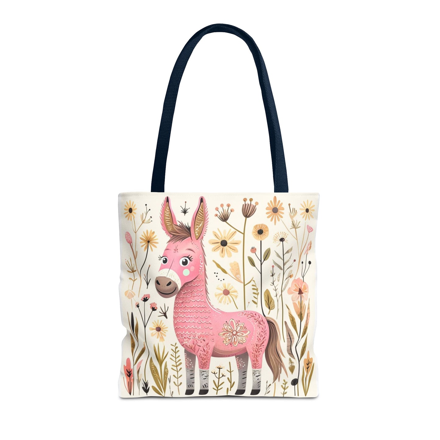 Folk Art Donkey Tote Bag for Animal Lovers | Fun & Stylish Shopping Bag
