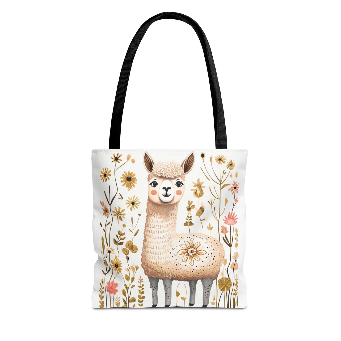 Folk Art Alpaca Tote Bag for Animal Lovers | Fun & Stylish Shopping Bag