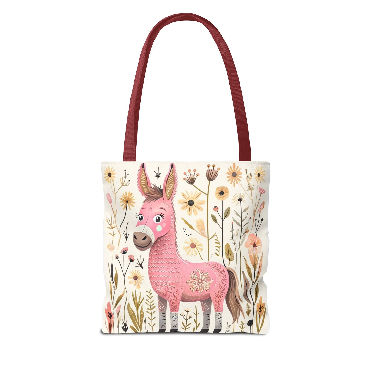 Folk Art Donkey Tote Bag for Animal Lovers | Fun & Stylish Shopping Bag