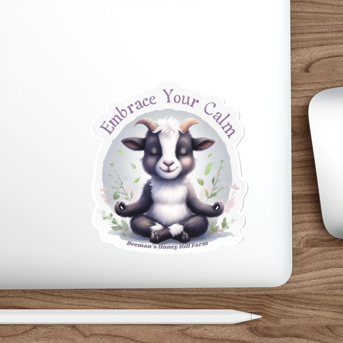 Goat Embrace Your Calm Die-Cut Stickers | Beeman's Honey Hill Farm