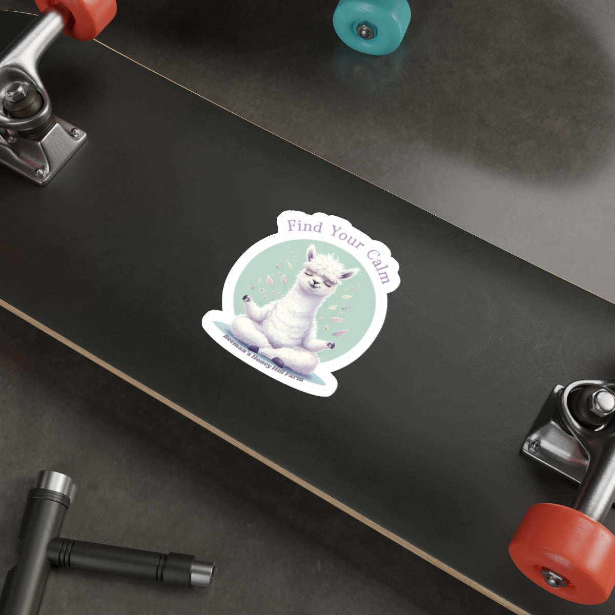 Alpaca Find Your Calm Die-Cut Stickers | Beeman's Honey Hill Farm
