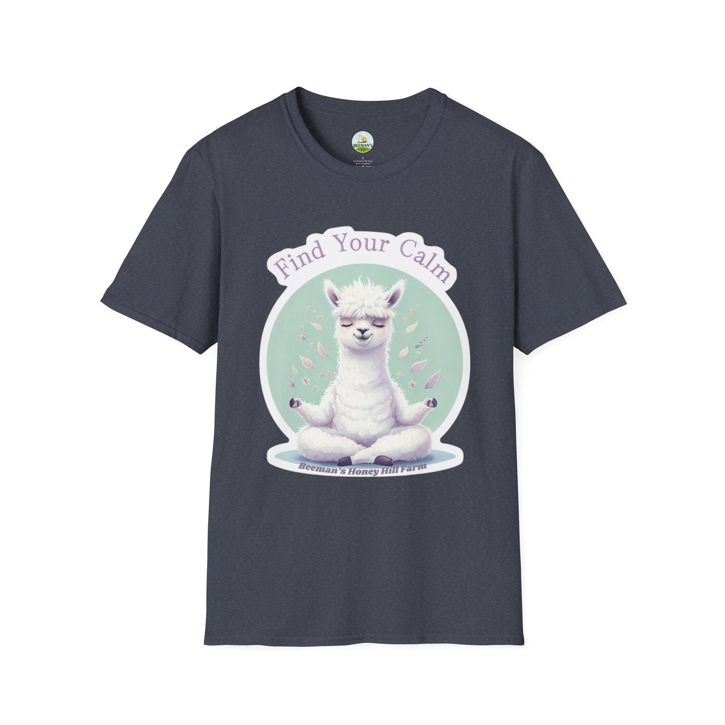 Alpaca Find Your Calm T-Shirt - Beeman's Honey Hill Farm