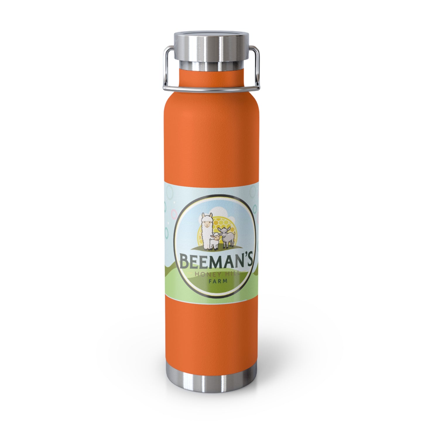 Insulated Stainless Steel Water Bottle - Beeman's Farm Logo - Eco-Friendly Travel Mug