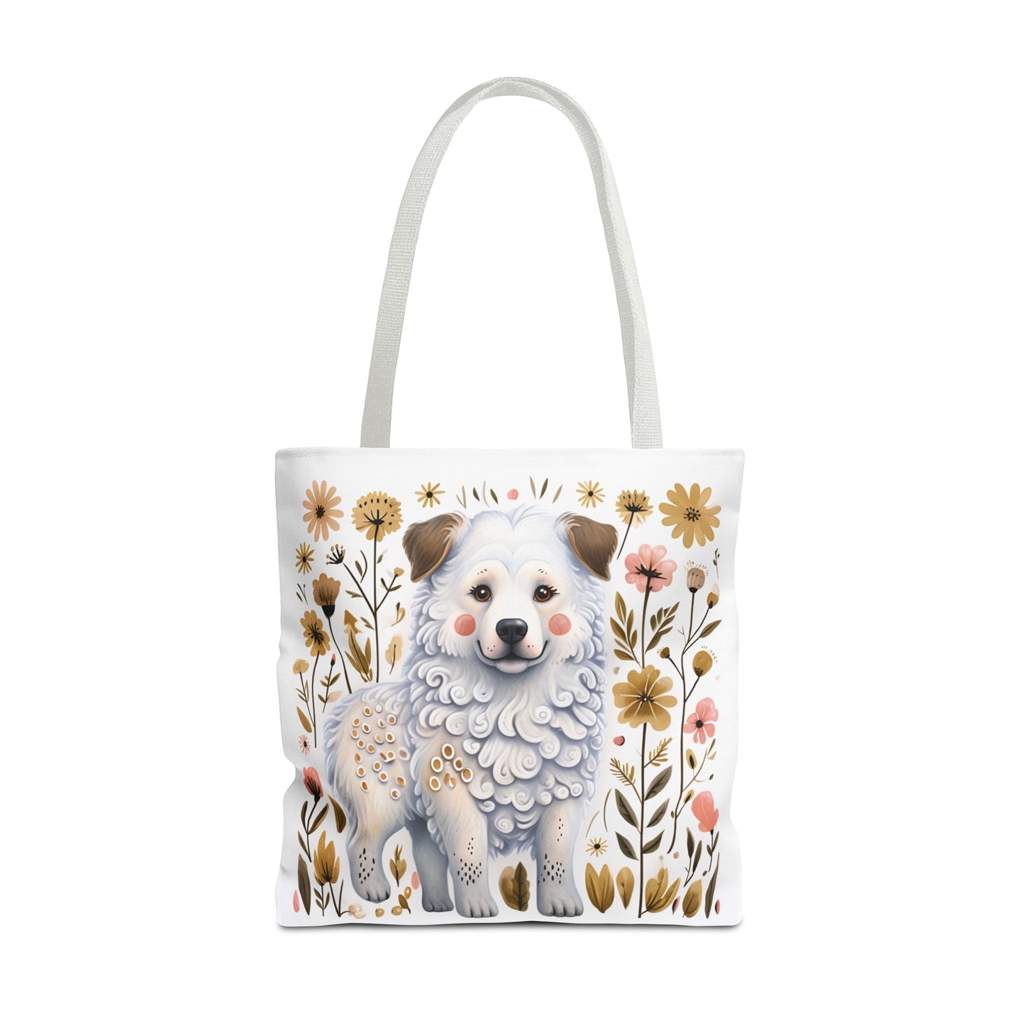 Folk Art Great Pyrenees Tote Bag for Animal Lovers | Fun & Stylish Shopping Bag