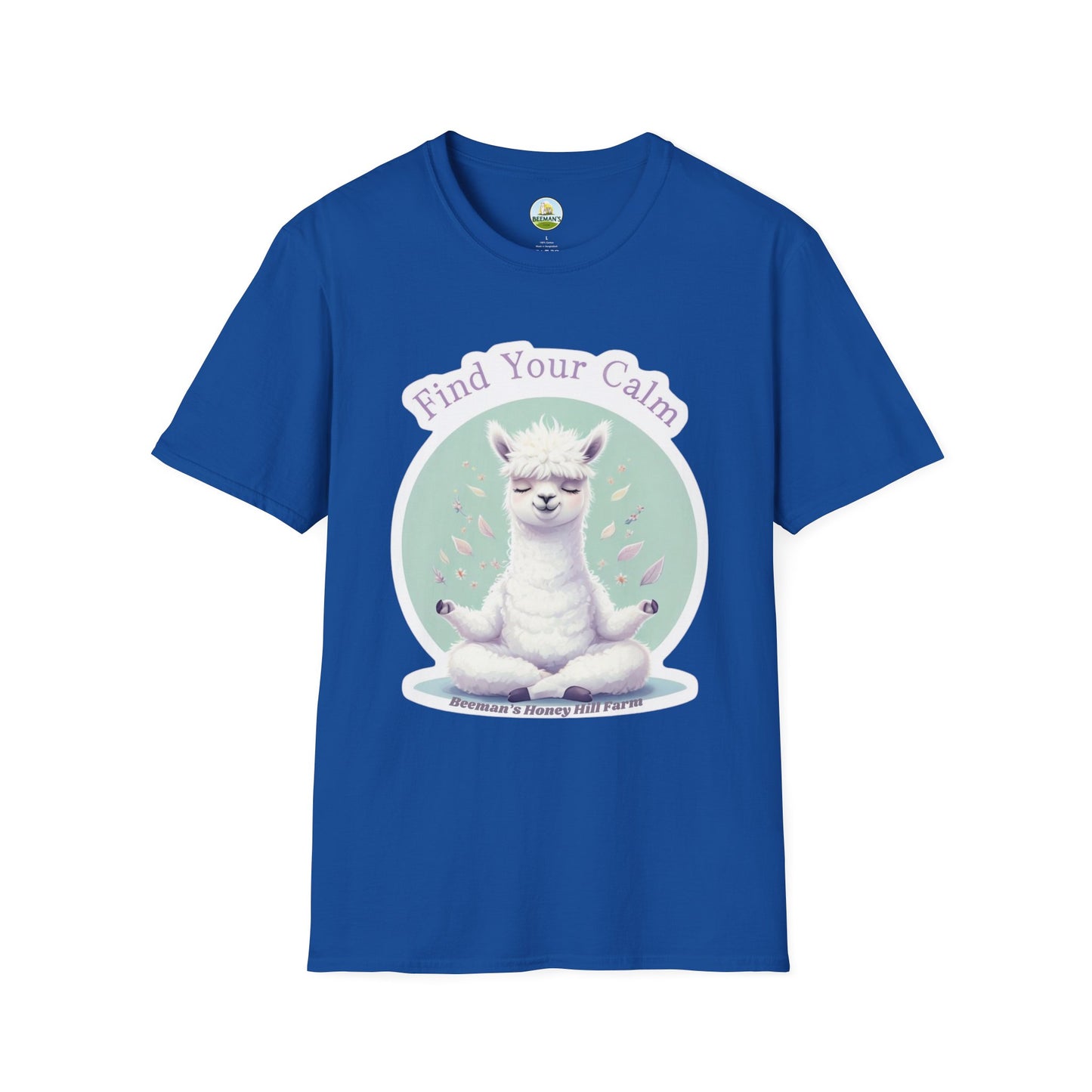 Alpaca Find Your Calm T-Shirt - Beeman's Honey Hill Farm