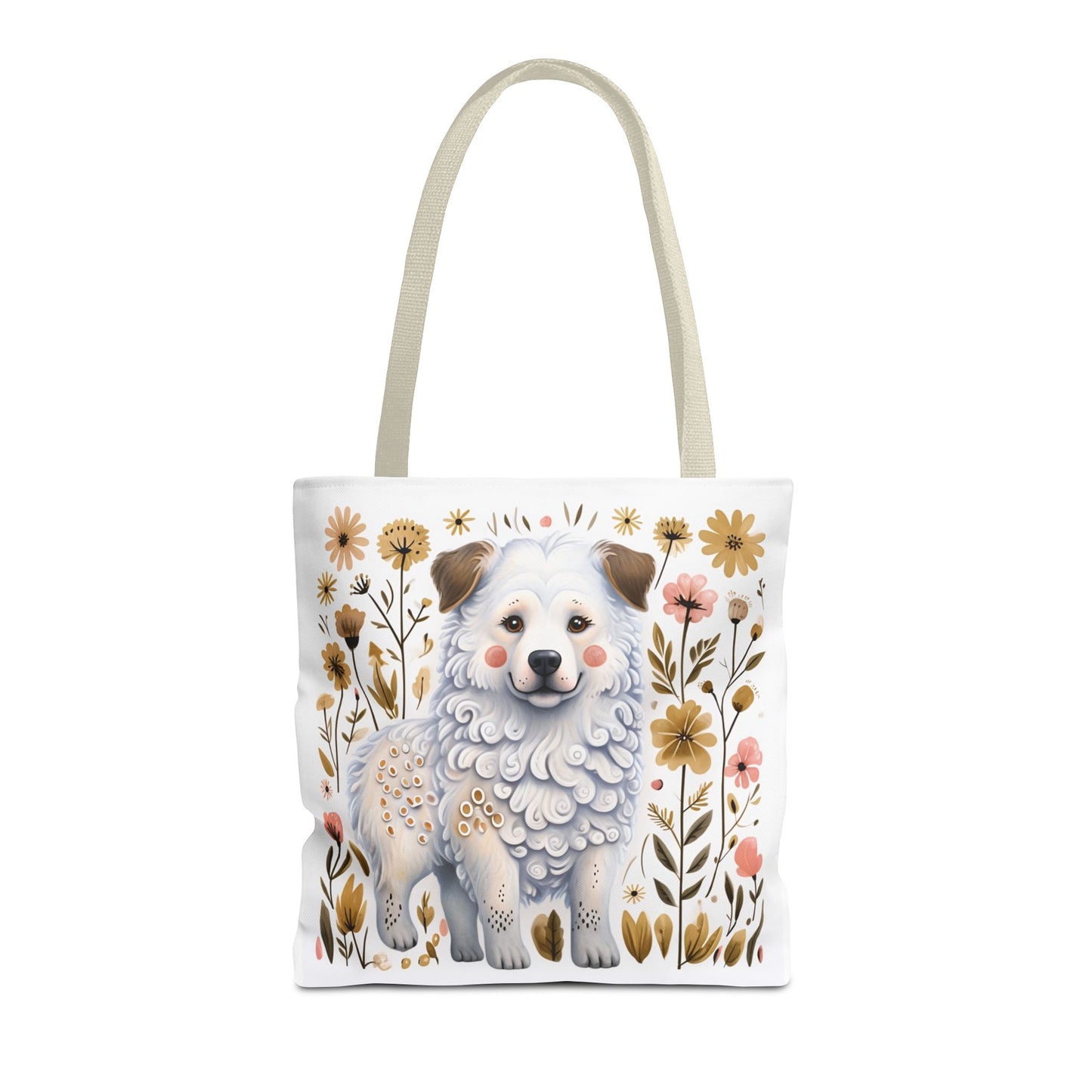 Folk Art Great Pyrenees Tote Bag for Animal Lovers | Fun & Stylish Shopping Bag