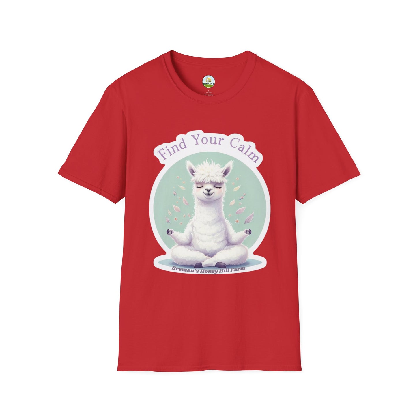 Alpaca Find Your Calm T-Shirt - Beeman's Honey Hill Farm
