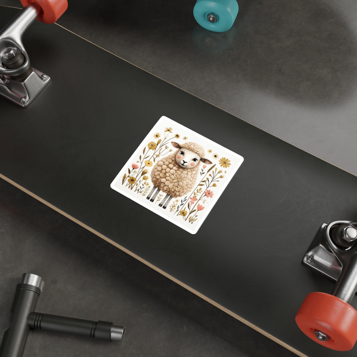 Folk Art Sheep Stickers