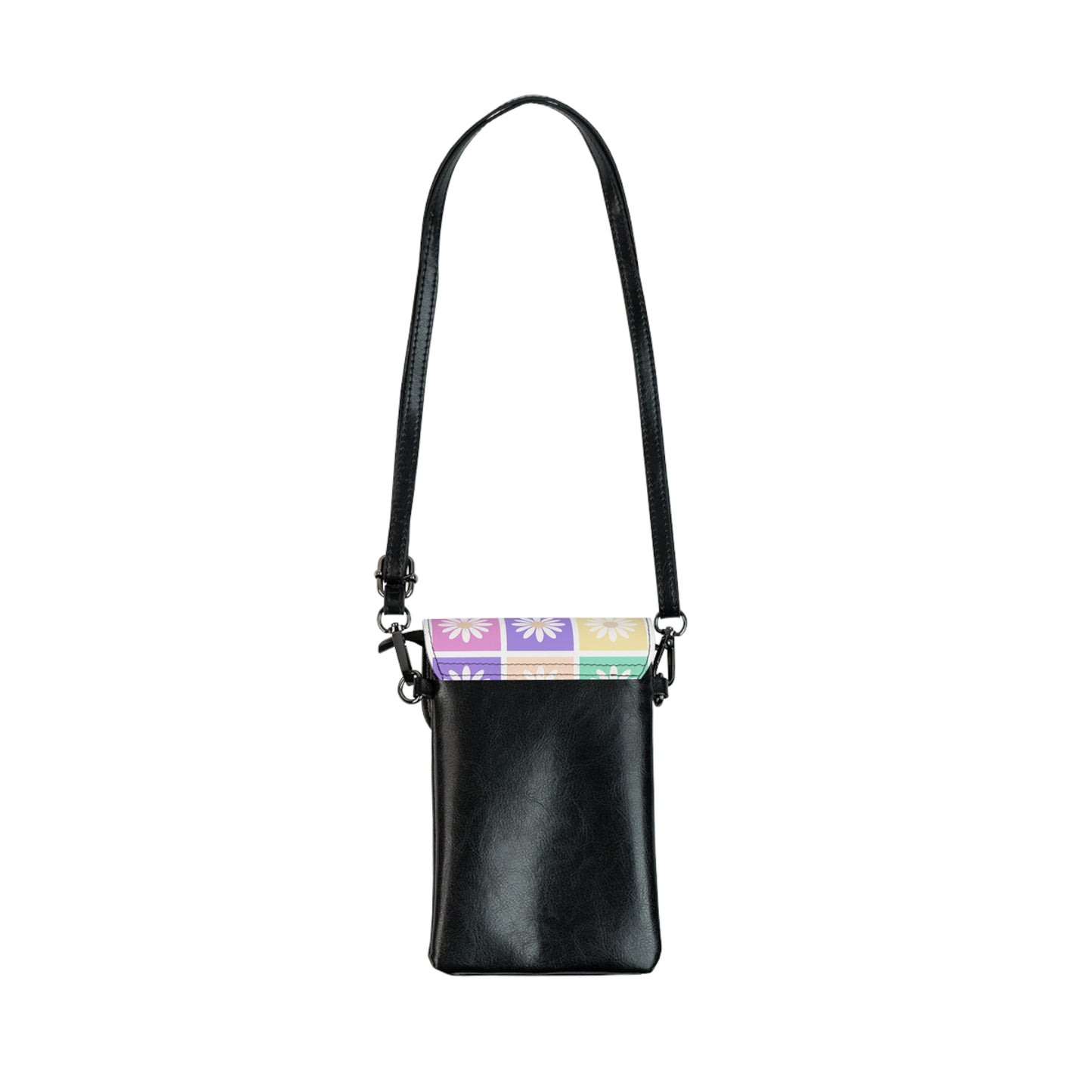 Daisy Print Cell Phone Wallet - Trendy Crossbody Bag for Everyday Use