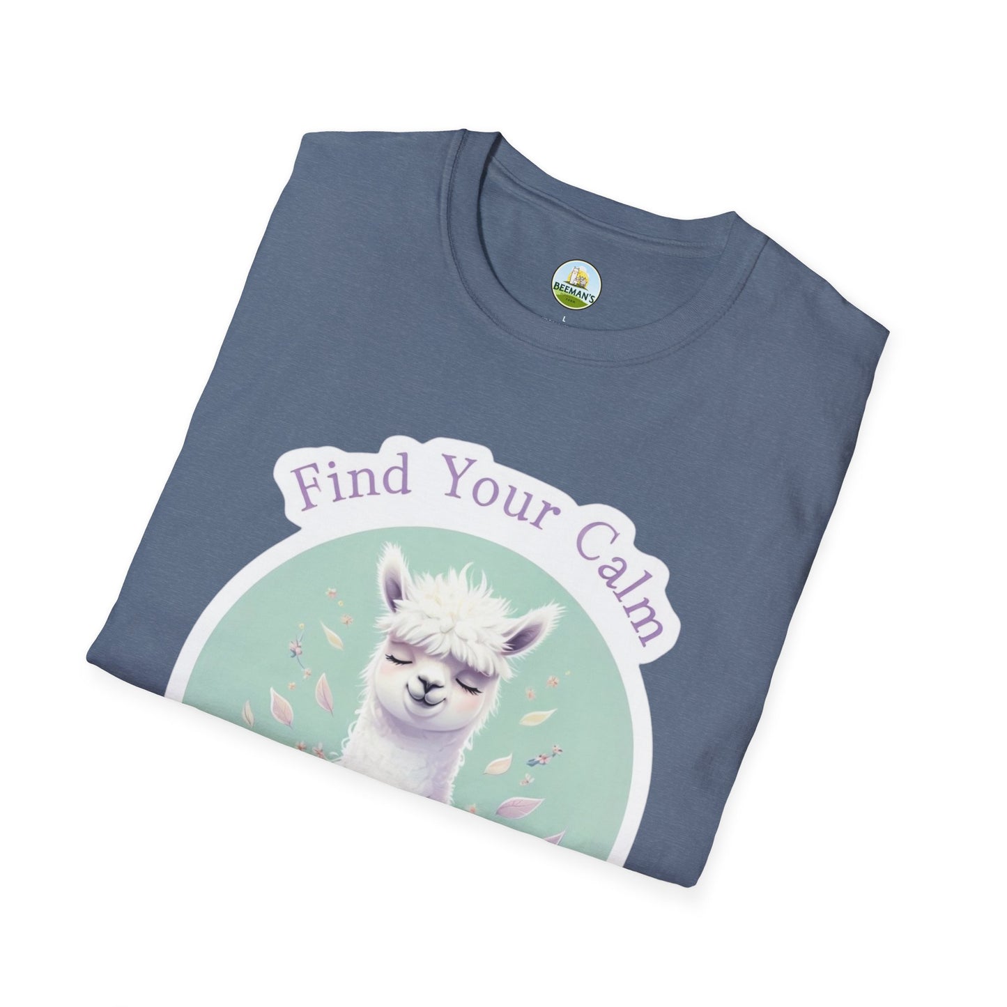 Alpaca Find Your Calm T-Shirt - Beeman's Honey Hill Farm