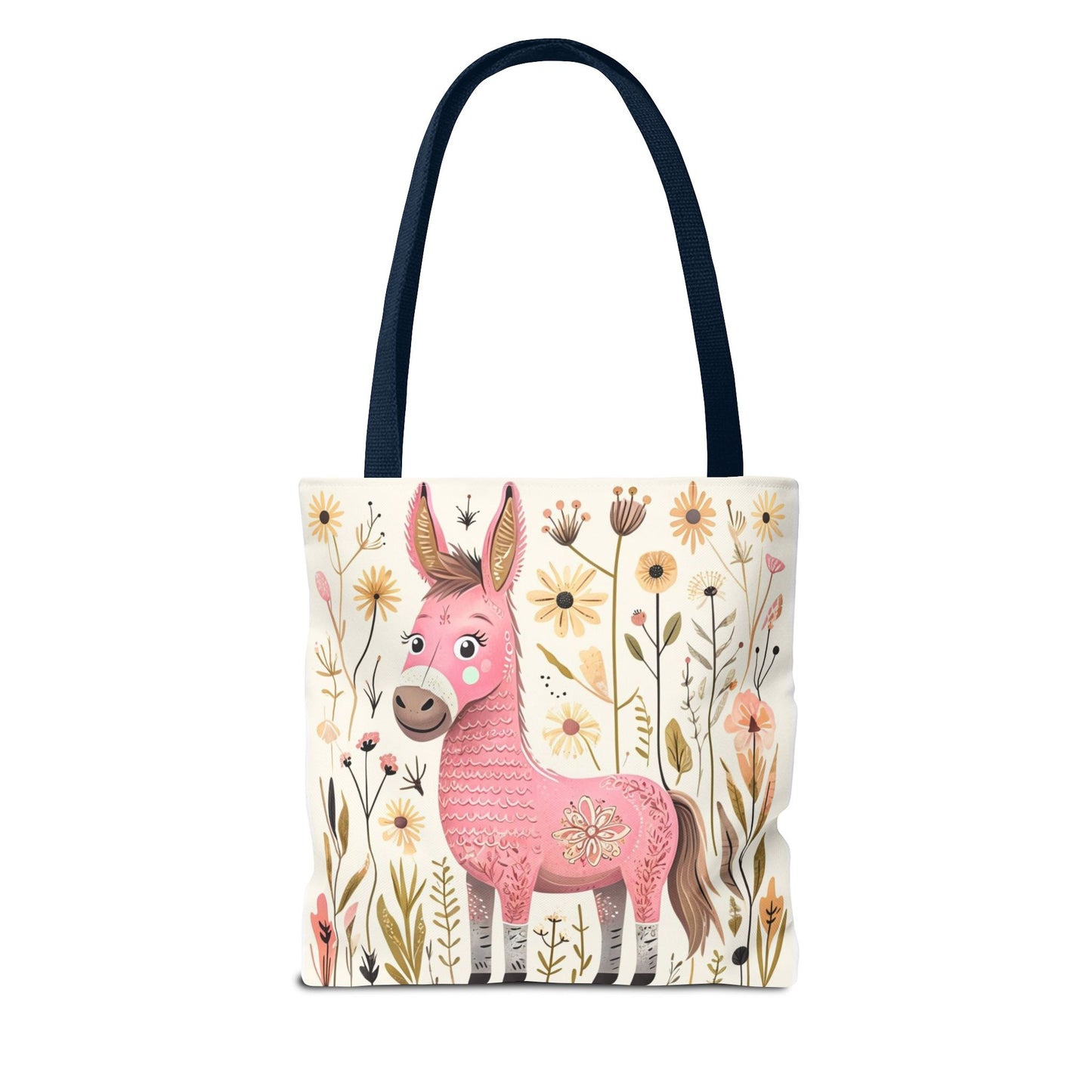 Folk Art Donkey Tote Bag for Animal Lovers | Fun & Stylish Shopping Bag