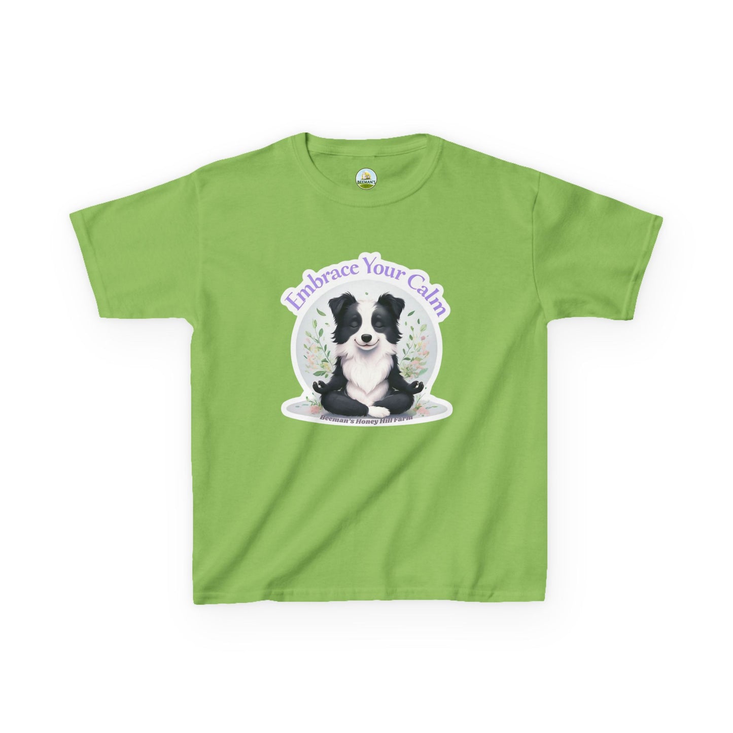 Border Collie Embrace Your Calm Kids Tee