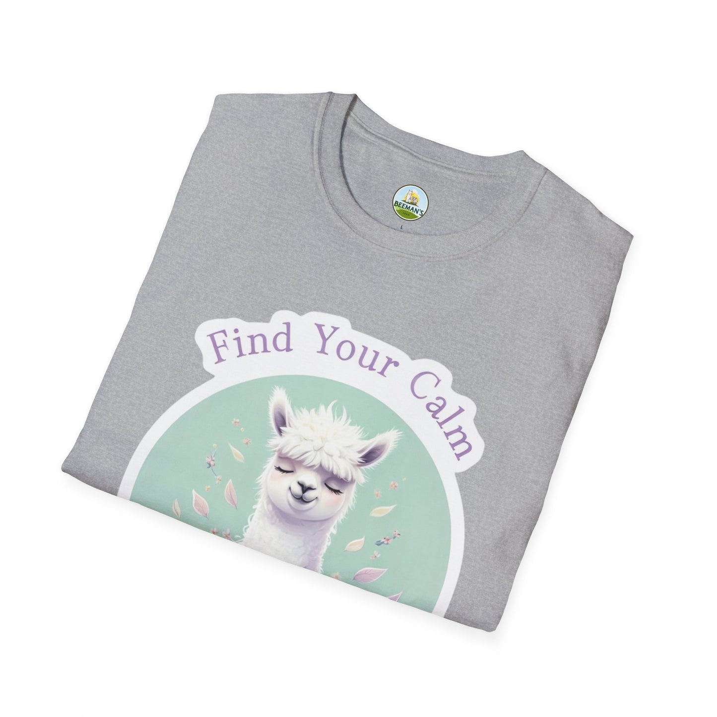 Alpaca Find Your Calm T-Shirt - Beeman's Honey Hill Farm