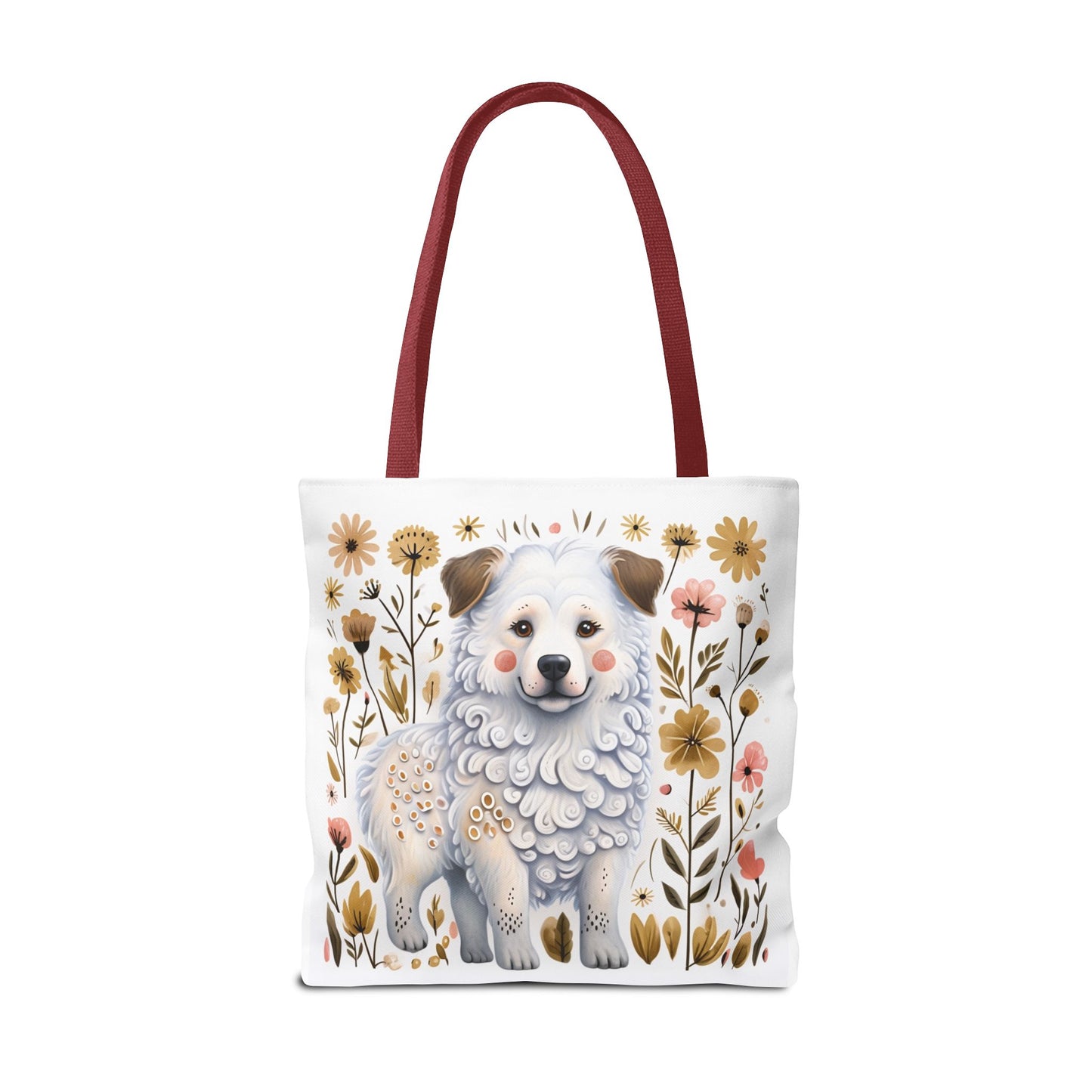 Folk Art Great Pyrenees Tote Bag for Animal Lovers | Fun & Stylish Shopping Bag
