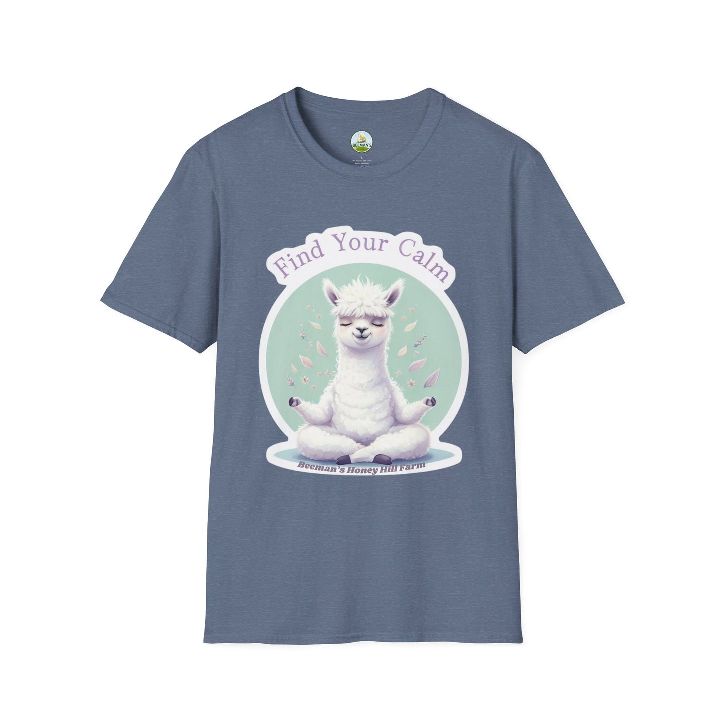 Alpaca Find Your Calm T-Shirt - Beeman's Honey Hill Farm