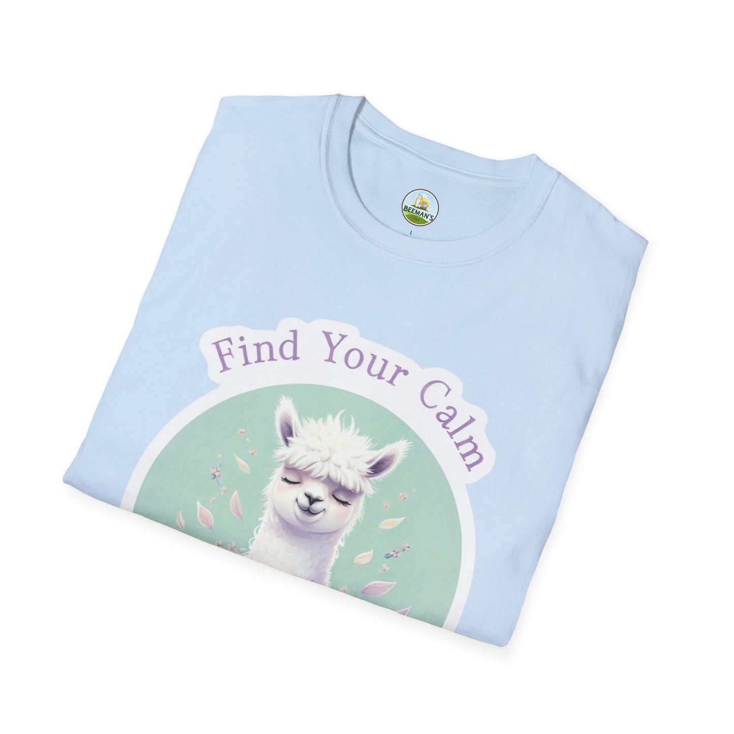 Alpaca Find Your Calm T-Shirt - Beeman's Honey Hill Farm