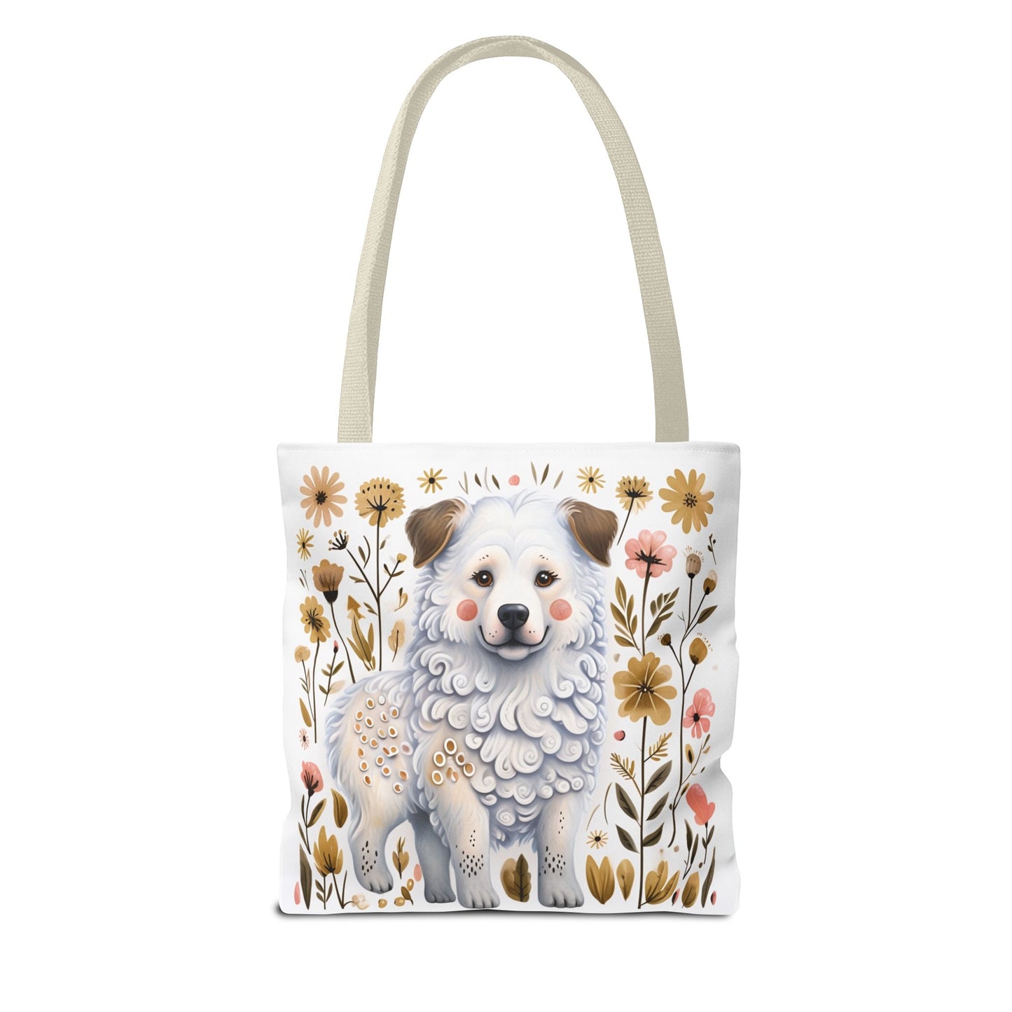 Folk Art Great Pyrenees Tote Bag for Animal Lovers | Fun & Stylish Shopping Bag