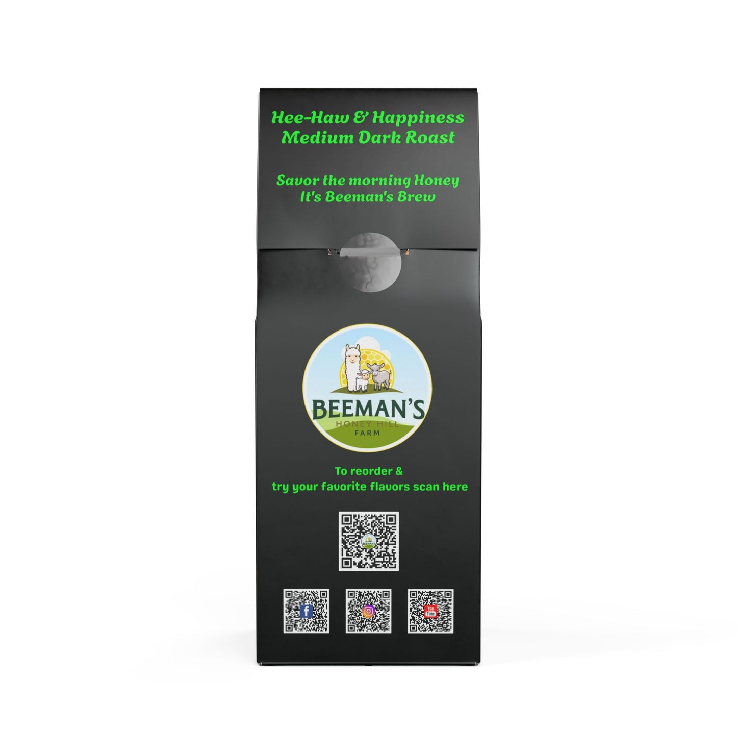 Hee-Haw & Happiness Coffee (Medium-Dark Roast)