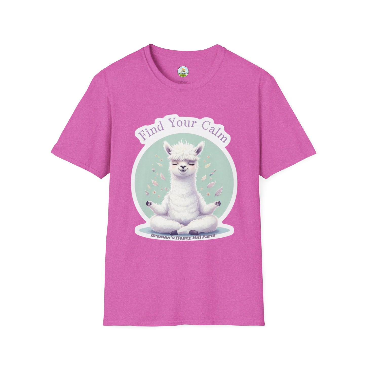 Alpaca Find Your Calm T-Shirt - Beeman's Honey Hill Farm