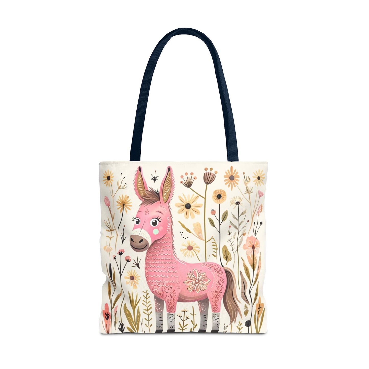 Folk Art Donkey Tote Bag for Animal Lovers | Fun & Stylish Shopping Bag
