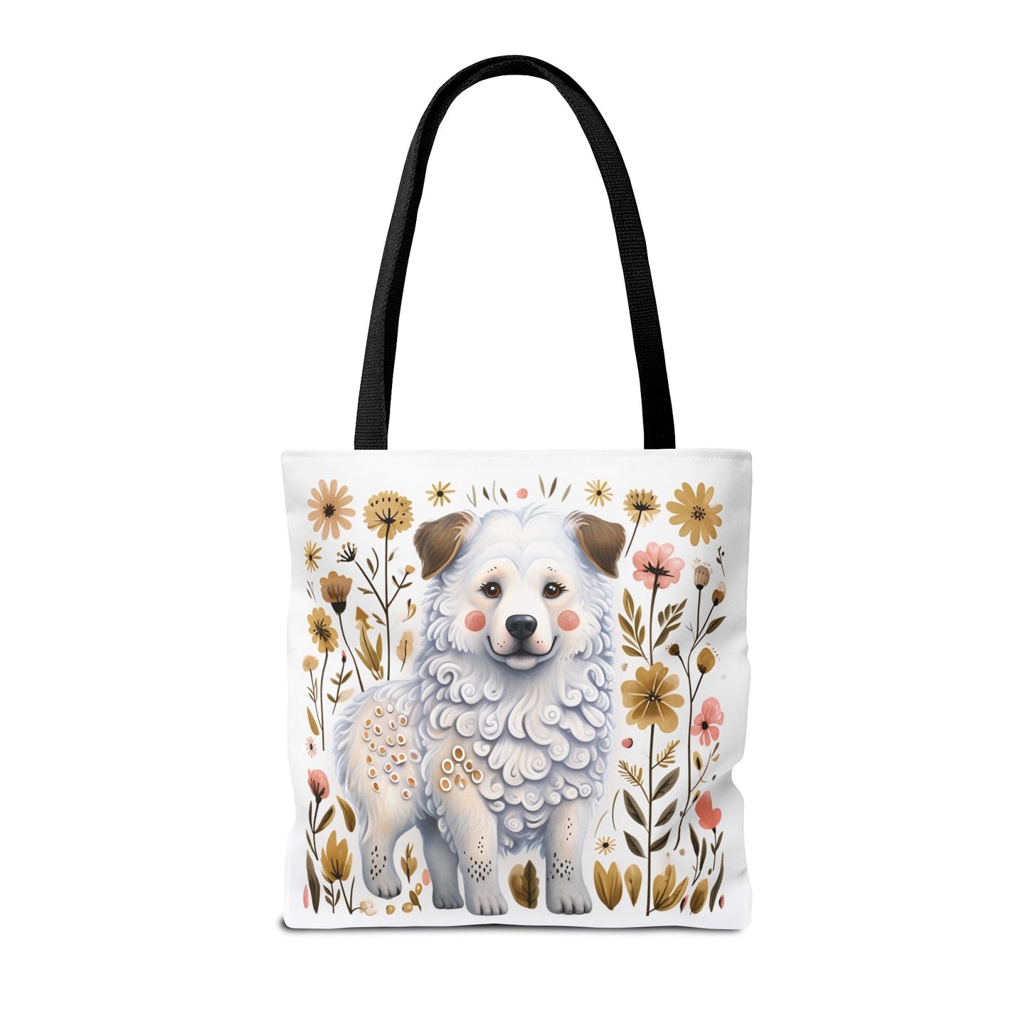Folk Art Great Pyrenees Tote Bag for Animal Lovers | Fun & Stylish Shopping Bag