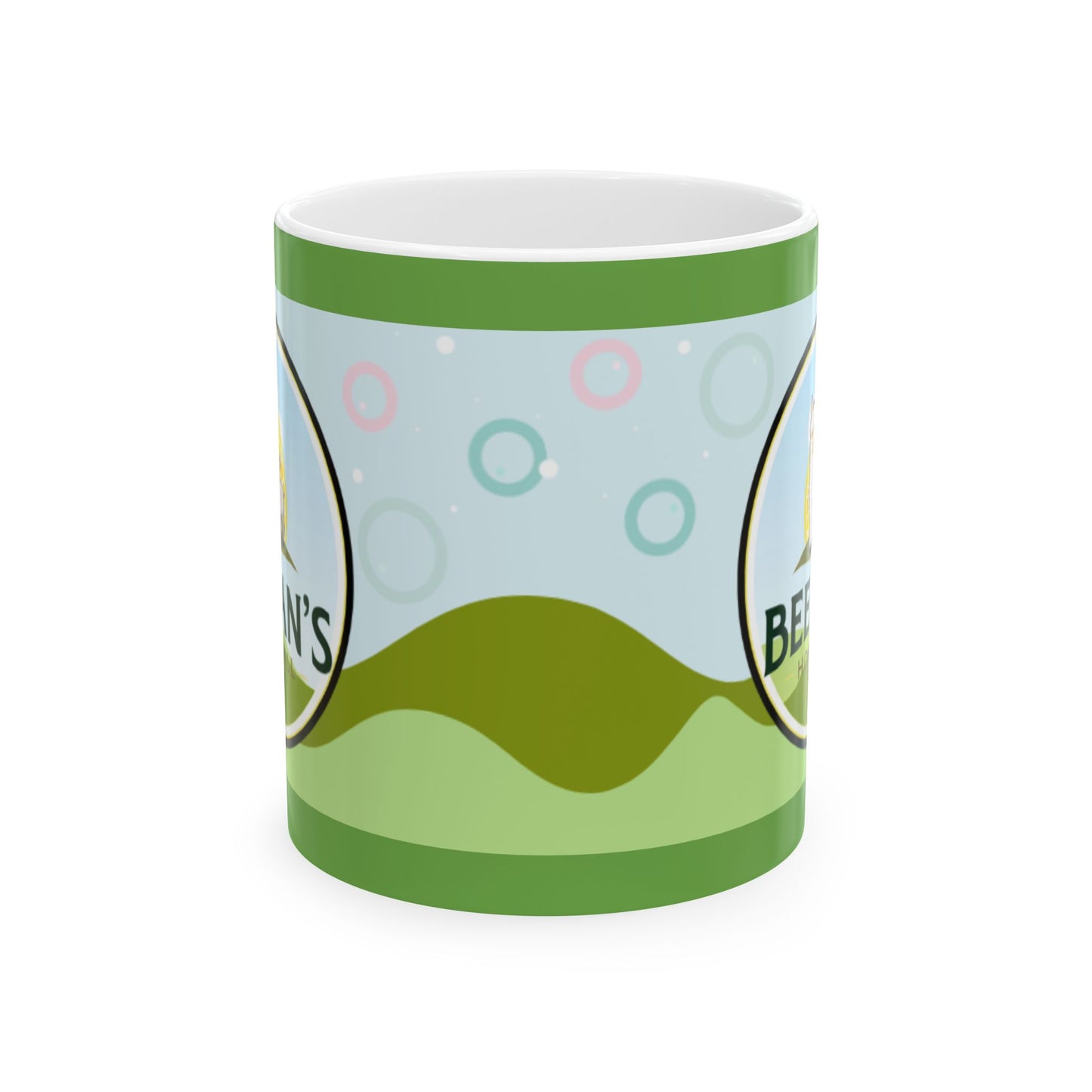 Mug - Beeman's Honey Hill Farm Alpaca Mini Donkey Sheep Logo Coffee Mug